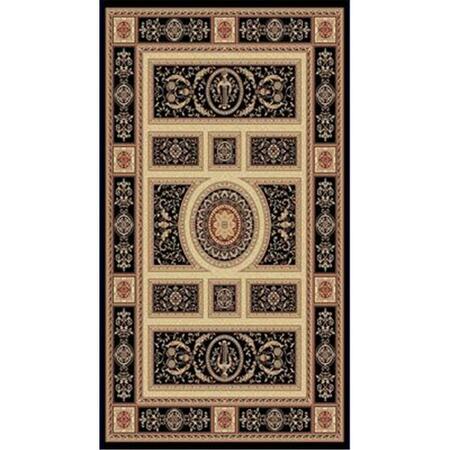 DYNAMIC RUGS Legacy Rectangular Rug- Black - 2 Ft. 2 In. X 7 Ft. 7 In. LE2858021090